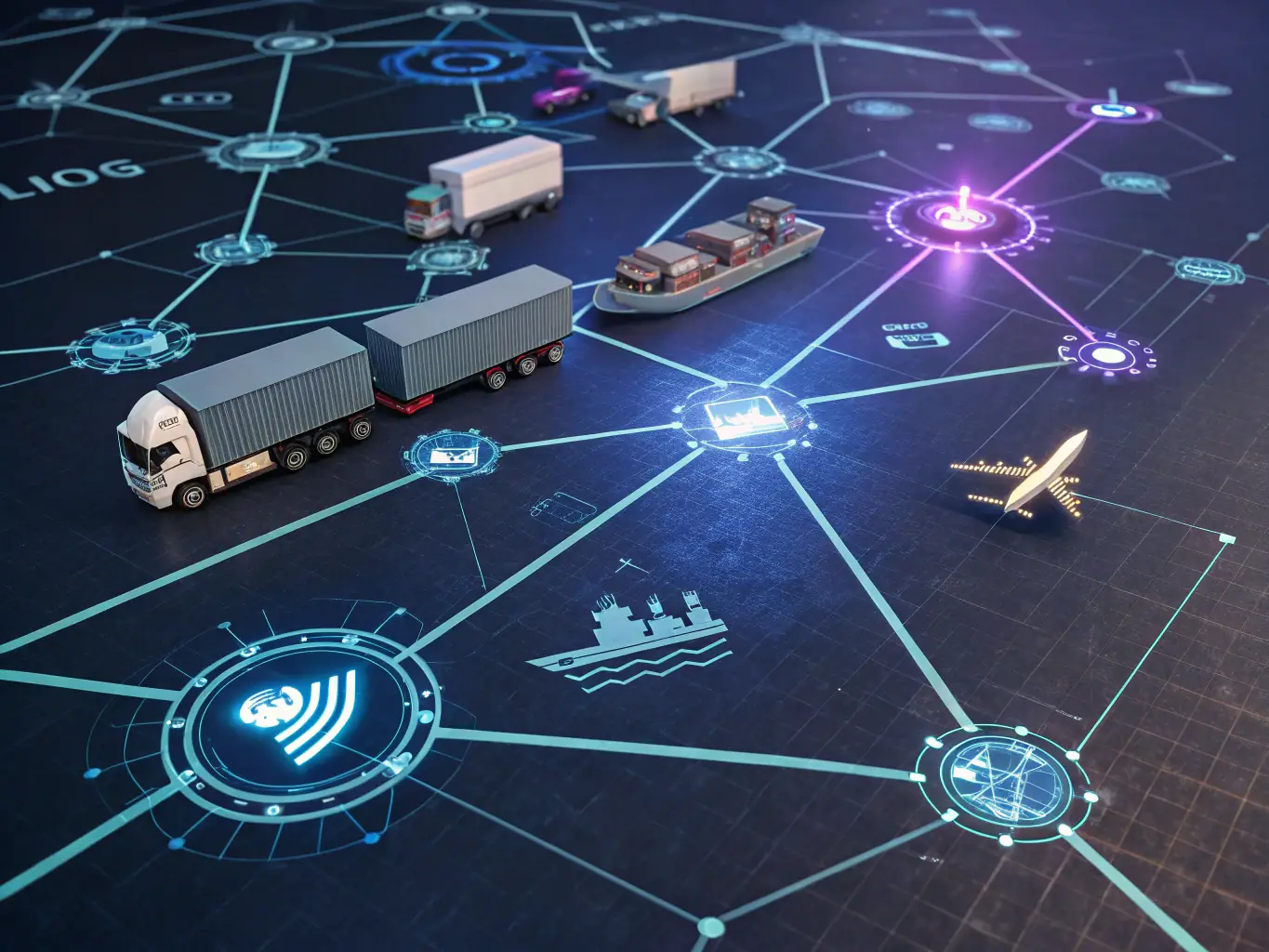 A digital illustration depicting the streamlined logistics process of seafood transportation, highlighting temperature control and efficient delivery routes.